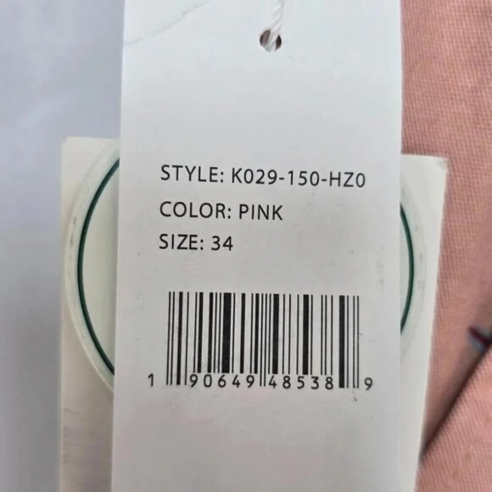 Jachs New York Bleecker Shorts Mens 34 Peach Surfer Pattern Chino‎ Stretch Twill